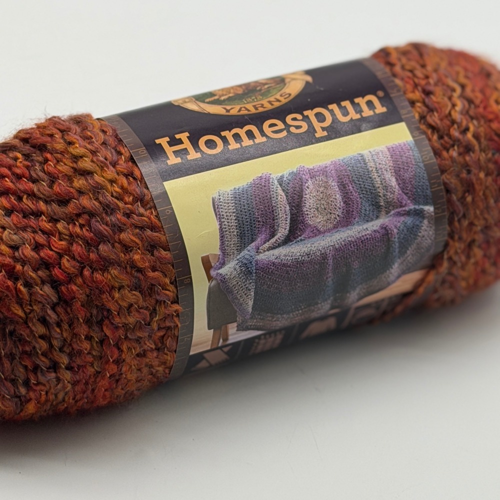 Lion Brand Homespun Yarn 408 Wild Fire Bulky 5 Acrylic Blend 6oz 185yd USA Made